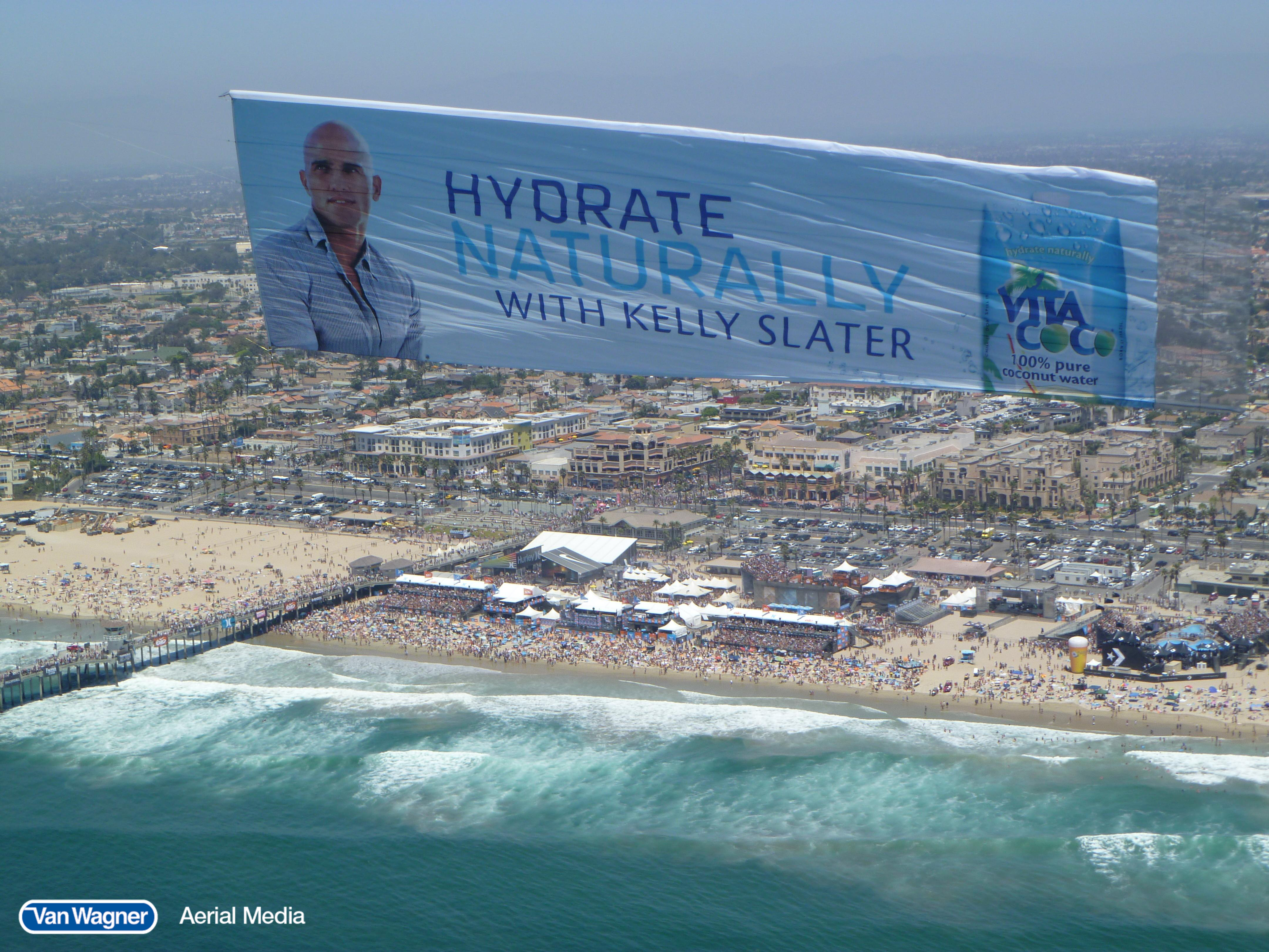 Airplane Banners Sky Writing Sunset Beach California