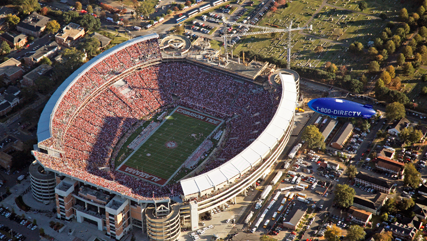 DirecTV Blimp over Alabama Stadium