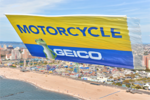Geico motorcycle aerial advertising