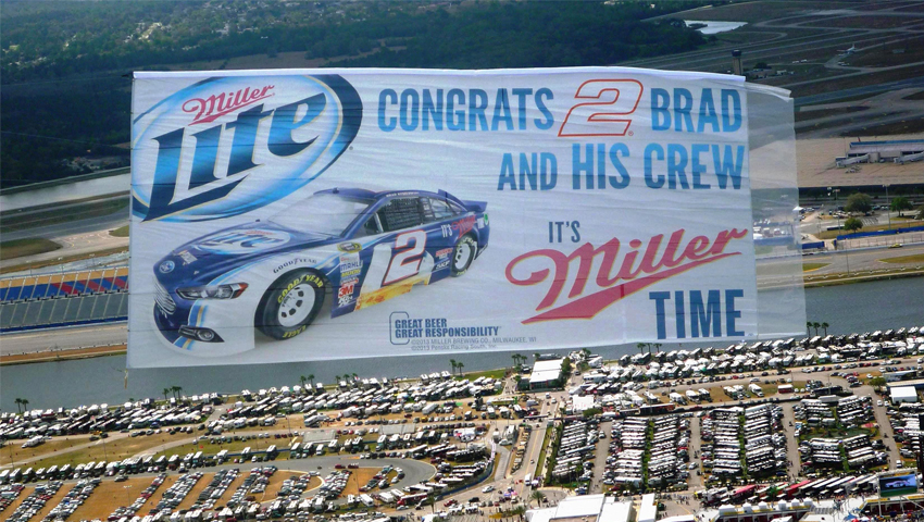 Miller Lite Aerial Billboard NASCAR