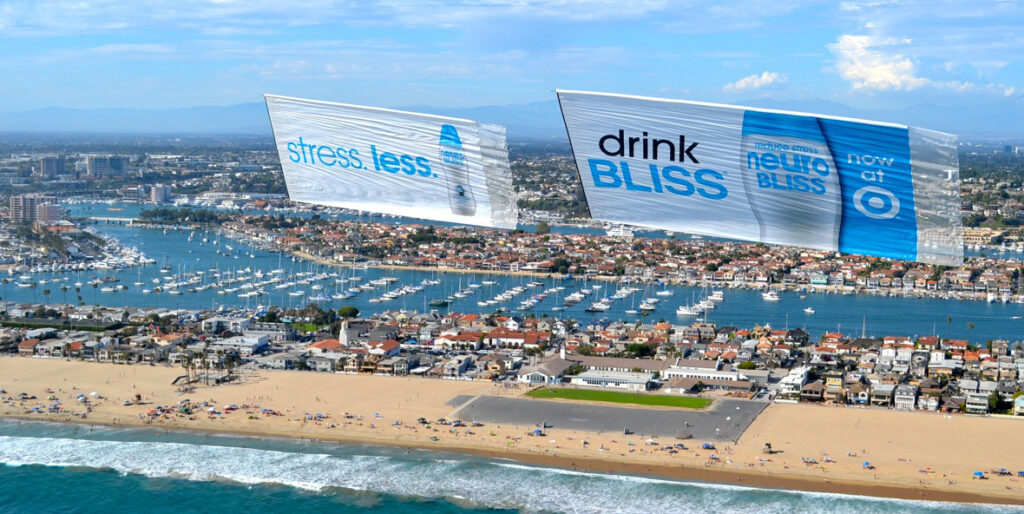 Neuro Bliss Aerial Billboards Formation