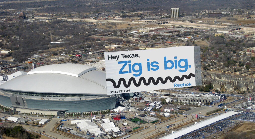 Reebok Aerial Billboard Superbowl