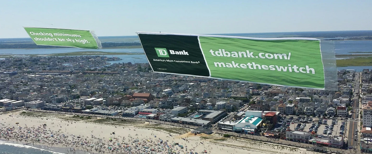 TD Bank Aerial Billboard Formation