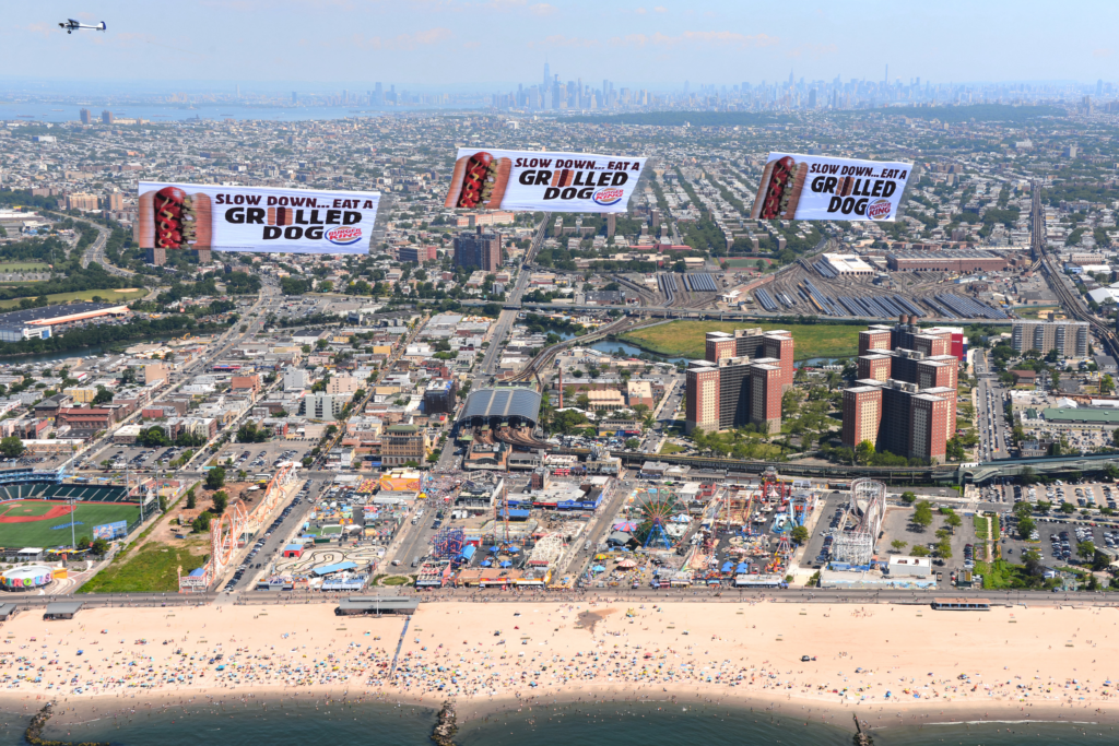 Burger King aerial billboard formation