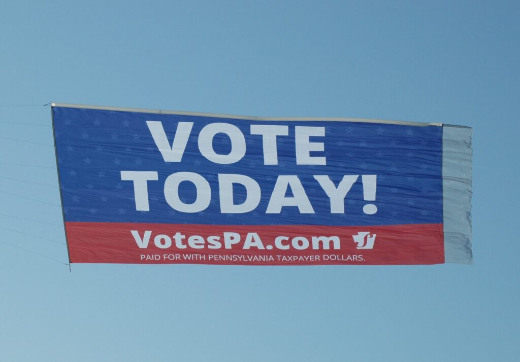 Vote Today PA Aerial Billboard